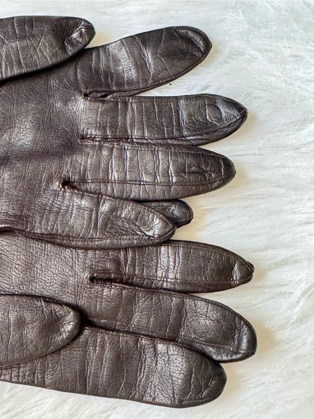 Classic Vintage Leather Gloves Slim Fit Soft Genuine‎ Leather Style